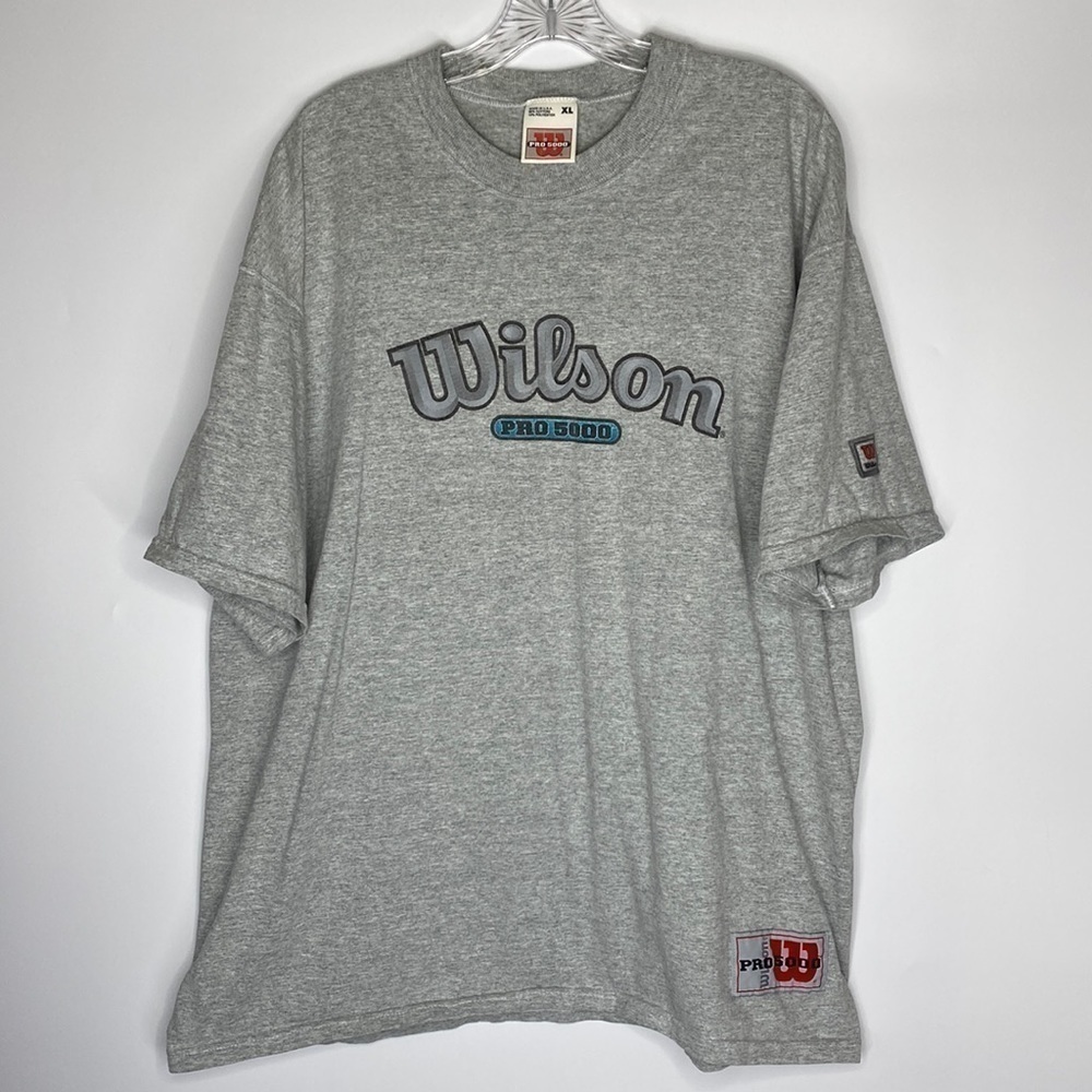 Vintage Wilson Pro 5000 Gray Short Sleeve Tshirt 90s Size XL